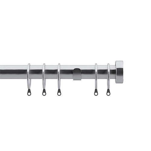 Bay & Bow 28mm 250cm Stud End Cap Pole Set SS